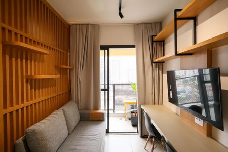 Sala de kitnet/studio para alugar com 1 quarto, 27m² em Jardim das Acacias, São Paulo