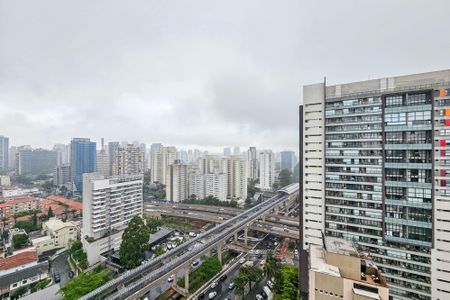 Vista da Varanda da Sala de apartamento para alugar com 1 quarto, 27m² em Campo Belo, São Paulo