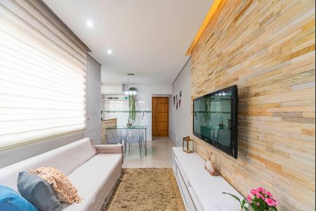 Sala de apartamento à venda com 2 quartos, 90m² em Vila Linda, Santo André