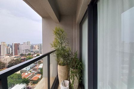 Varanda da Sala  de apartamento à venda com 1 quarto, 41m² em Cambuí, Campinas