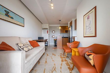 Sala/Cozinha de apartamento para alugar com 2 quartos, 55m² em Jardim Paulistano, São Paulo