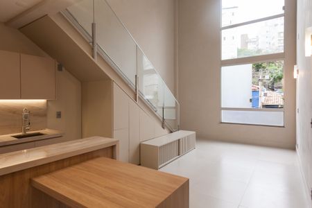 Sala de apartamento à venda com 1 quarto, 55m² em Carmo, Belo Horizonte