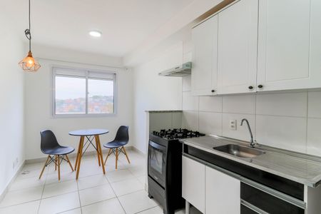 Cozinha de apartamento para alugar com 1 quarto, 28m² em Parque Maria Helena, São Paulo