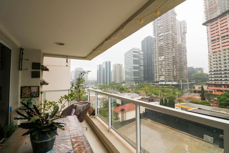 Varanda da Sala de apartamento para alugar com 4 quartos, 117m² em Jardim das Acacias, São Paulo