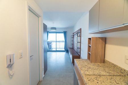 Cozinha de kitnet/studio para alugar com 1 quarto, 27m² em Vila Guarani (zona Sul), São Paulo
