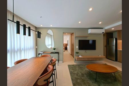 Sala de apartamento para alugar com 1 quarto, 56m² em Vila Nova Conceição, São Paulo