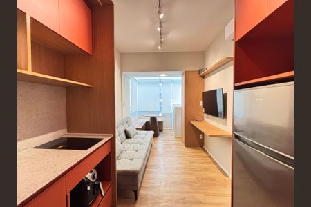 Sala/Cozinha de apartamento para alugar com 1 quarto, 27m² em Vila Olímpia, São Paulo