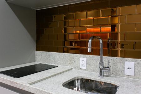 Cozinha de kitnet/studio para alugar com 1 quarto, 24m² em Tatuapé, São Paulo