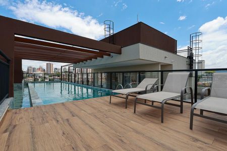 Studio para alugar com 26m², 1 quarto e sem vaga Studio para alugar com 26m², 1 quarto e sem vagaÁrea comum - Piscina