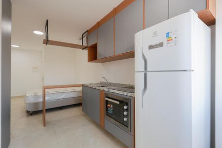 Studio para alugar com 26m², 1 quarto e sem vaga Studio para alugar com 26m², 1 quarto e sem vagaCozinha e área de serviço