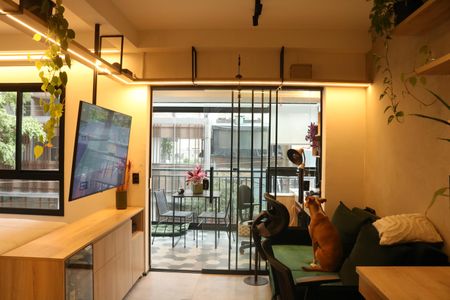 Sala e Cozinha Integrada de kitnet/studio para alugar com 1 quarto, 36m² em Pompeia, São Paulo