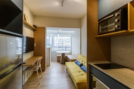 Sala de apartamento para alugar com 1 quarto, 27m² em Vila Olímpia, São Paulo