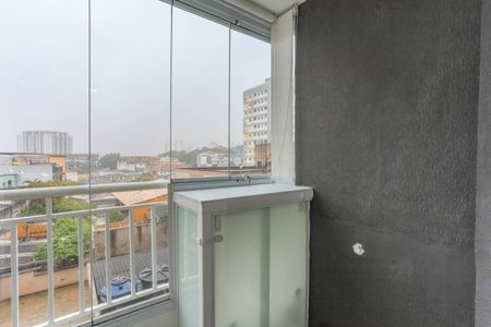 Varanda da sala  de apartamento à venda com 2 quartos, 51m² em Centro, Diadema