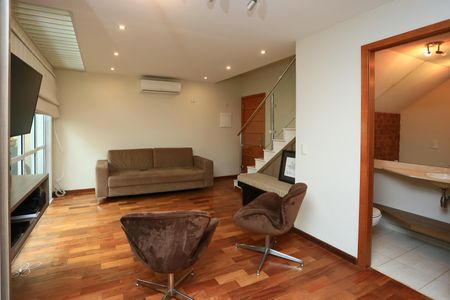 Sala  de apartamento à venda com 1 quarto, 88m² em Vila Andrade, São Paulo