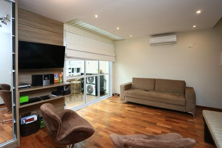 Sala  de apartamento à venda com 1 quarto, 88m² em Vila Andrade, São Paulo