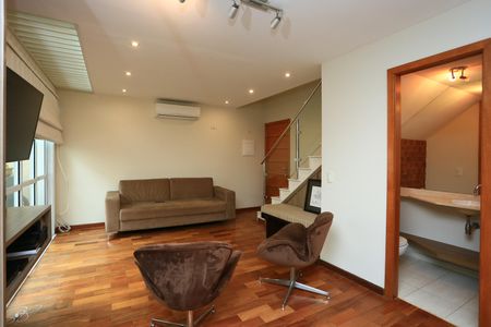 Sala  de apartamento à venda com 1 quarto, 88m² em Vila Andrade, São Paulo