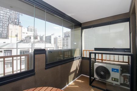 Varanda de kitnet/studio para alugar com 1 quarto, 27m² em Jardim Paulista, São Paulo