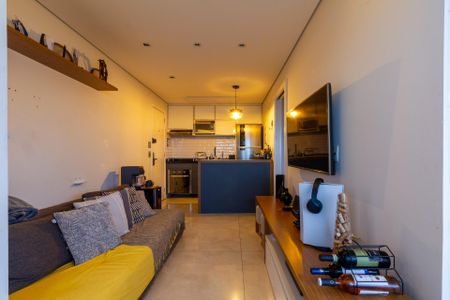 Sala de apartamento para alugar com 1 quarto, 45m² em Brooklin, São Paulo