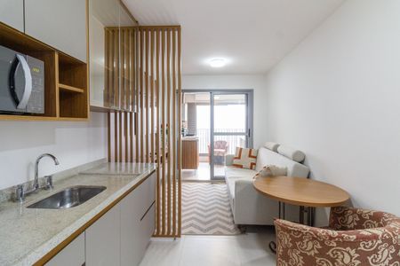 Sala - Cozinha de apartamento para alugar com 1 quarto, 39m² em Butantã, São Paulo