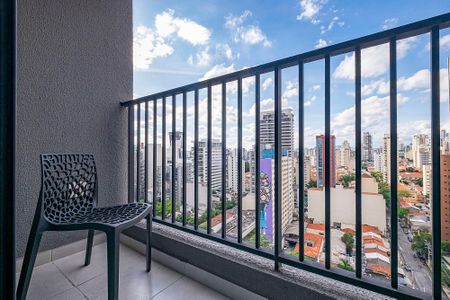 Studio - Varanda de kitnet/studio para alugar com 1 quarto, 25m² em Pinheiros, São Paulo