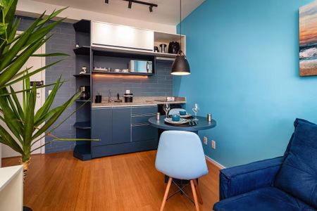 Cozinha de apartamento à venda com 1 quarto, 26m² em Bela Vista, São Paulo