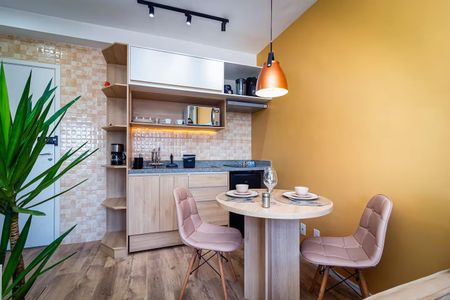 Cozinha de apartamento à venda com 1 quarto, 26m² em Bela Vista, São Paulo