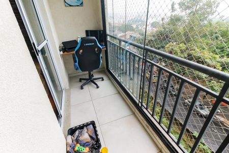 Varanda da Sala de apartamento à venda com 2 quartos, 62m² em Chácara Agrindus, Taboão da Serra