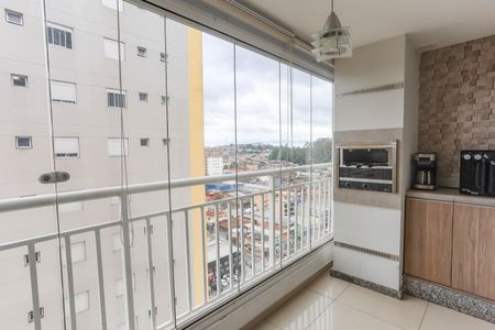 Varanda da sala  de apartamento à venda com 2 quartos, 54m² em Centro, Diadema