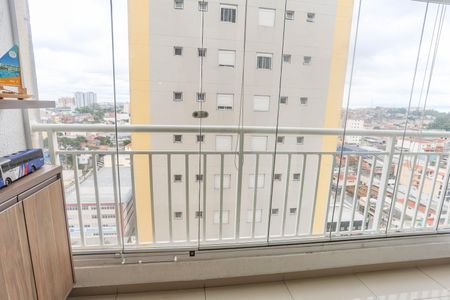 Varanda da sala  de apartamento à venda com 2 quartos, 54m² em Centro, Diadema