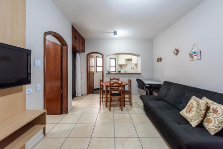 Sala de apartamento para alugar com 1 quarto, 85m² em Gonzaga, Santos