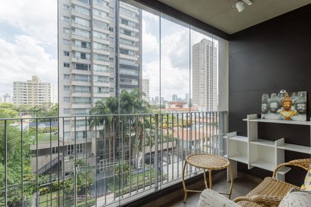 Varanda de kitnet/studio para alugar com 1 quarto, 42m² em Vila Olímpia, São Paulo
