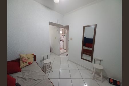 Sala de apartamento para alugar com 1 quarto, 30m² em Centro, São Vicente