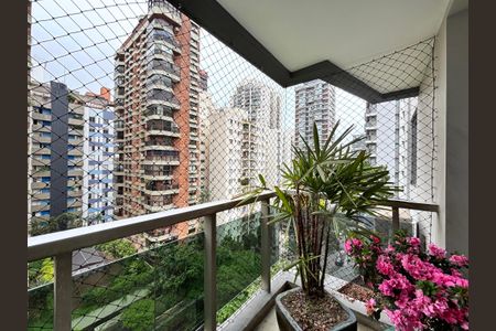 Varanda da Sala de apartamento para alugar com 2 quartos, 62m² em Vila Nova Conceição, São Paulo