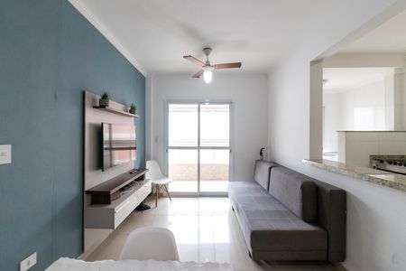 Sala de apartamento para alugar com 1 quarto, 53m² em Guilhermina, Praia Grande