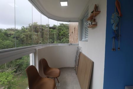 Varanda da Sala de apartamento para alugar com 2 quartos, 64m² em Vila Alzira, Guarujá