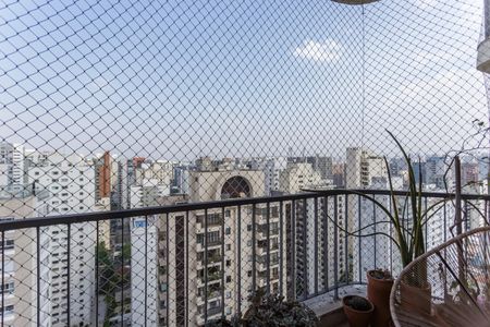 Varanda da Sala de apartamento à venda com 4 quartos, 180m² em Moema, São Paulo