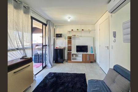 Sala de apartamento para alugar com 1 quarto, 76m² em Embaré, Santos