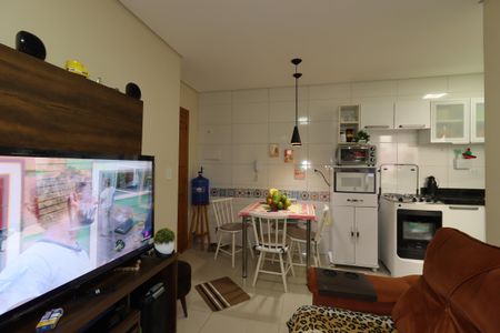 Sala de apartamento à venda com 2 quartos, 54m² em Vila Valparaíso, Santo André