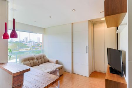 Sala de apartamento para alugar com 1 quarto, 38m² em Santo Amaro, São Paulo