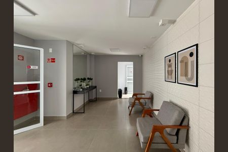 Apartamento à venda com 27m², 1 quarto e sem vaga Apartamento à venda com 27m², 1 quarto e sem vagaHall Social Bloco