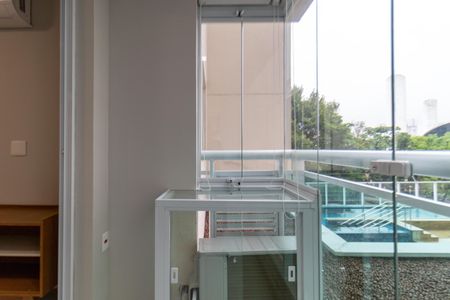 Varanda da Sala de apartamento para alugar com 1 quarto, 42m² em Barra Funda, São Paulo
