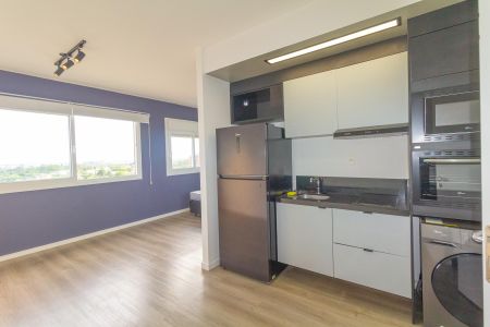 Sala/Cozinha de apartamento à venda com 1 quarto, 36m² em Marechal Rondon, Canoas
