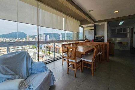Varanda da Sala de apartamento para alugar com 3 quartos, 137m² em Balneario Cidade Atlantica, Guarujá