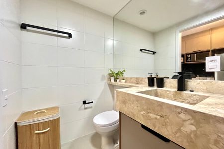 Banheiro Social de kitnet/studio para alugar com 1 quarto, 25m² em Vila Mascote, São Paulo