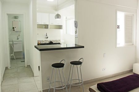 Studio de kitnet/studio para alugar com 1 quarto, 28m² em Embaré, Santos
