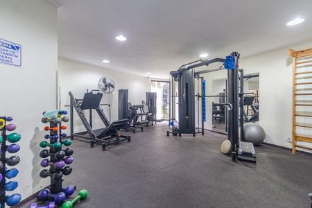 Apartamento para alugar com 48m², 1 quarto e 1 vaga Apartamento para alugar com 48m², 1 quarto e 1 vagaÁrea comum - Academia