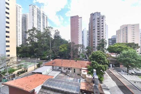 Vista da Varanda de apartamento à venda com 1 quarto, 40m² em Brooklin, São Paulo