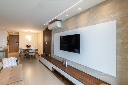 Sala de apartamento para alugar com 3 quartos, 110m² em Maracanã, Praia Grande