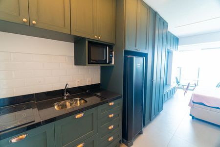 Cozinha de kitnet/studio para alugar com 1 quarto, 25m² em Vila Clementino, São Paulo