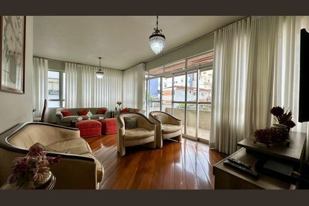 Sala  de apartamento à venda com 4 quartos, 166m² em Serra, Belo Horizonte